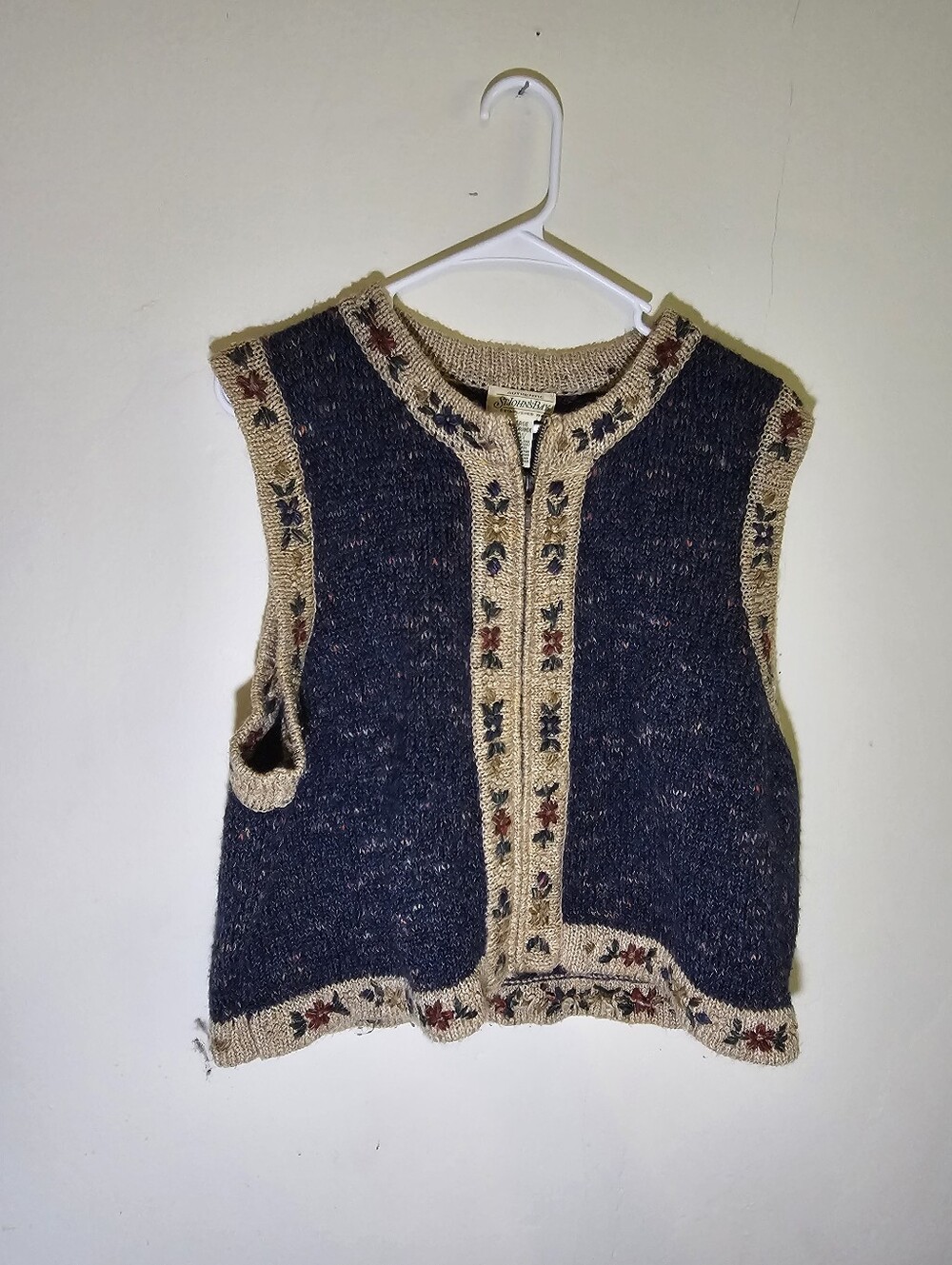 Women's Vintage St. John's Bay Sweater Vest Extra Large XL wool blend